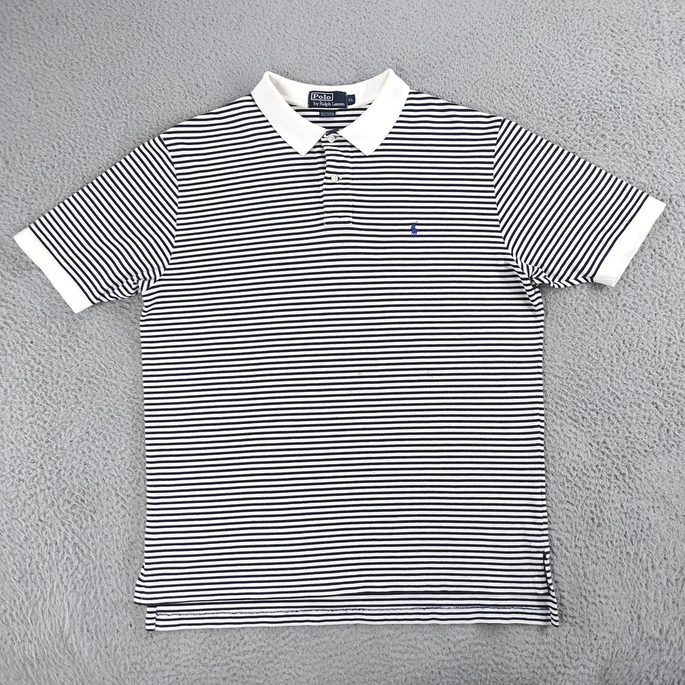 Polo Ralph Lauren Polo Shirt Mens XL Striped Short Sleeve Classic Rugby Preppy